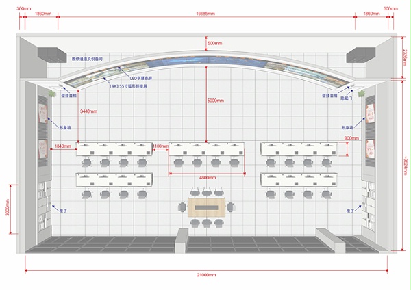 调度指挥中心LED显示屏和扩声系统