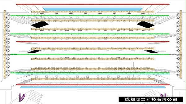 重庆某中学多功能剧场灯光音视频舞台机械设计方案 意昂体育灯光音响工程