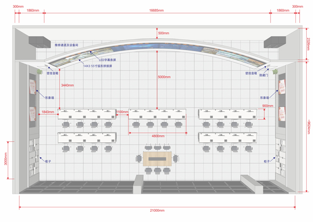 调度指挥中心LED显示屏和扩声系统